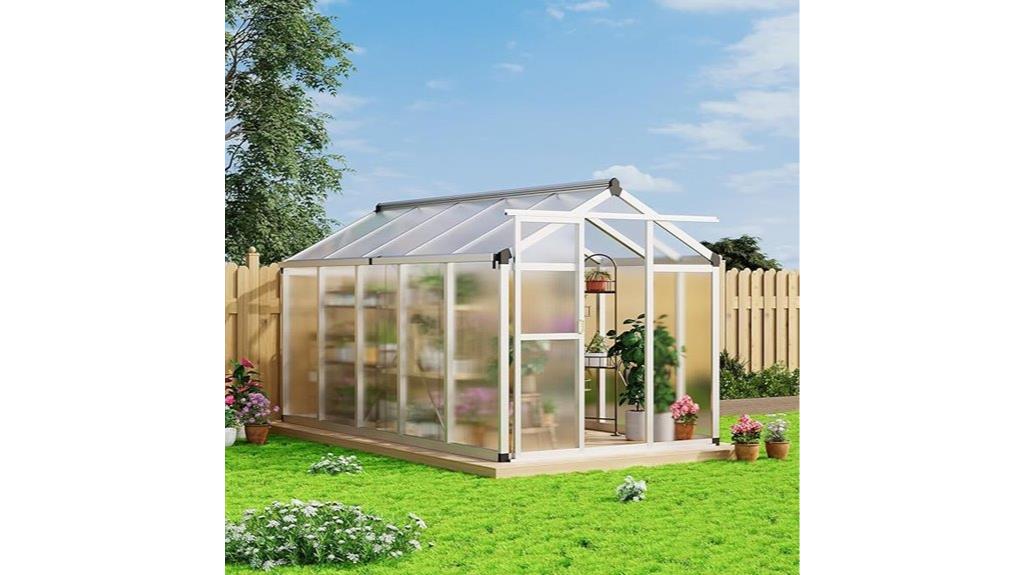 aluminum framed outdoor greenhouse