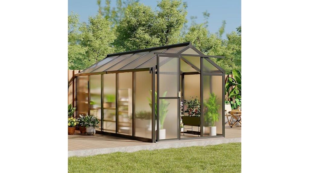aluminum greenhouse with vent