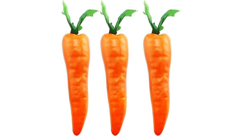 artificial carrots for decor