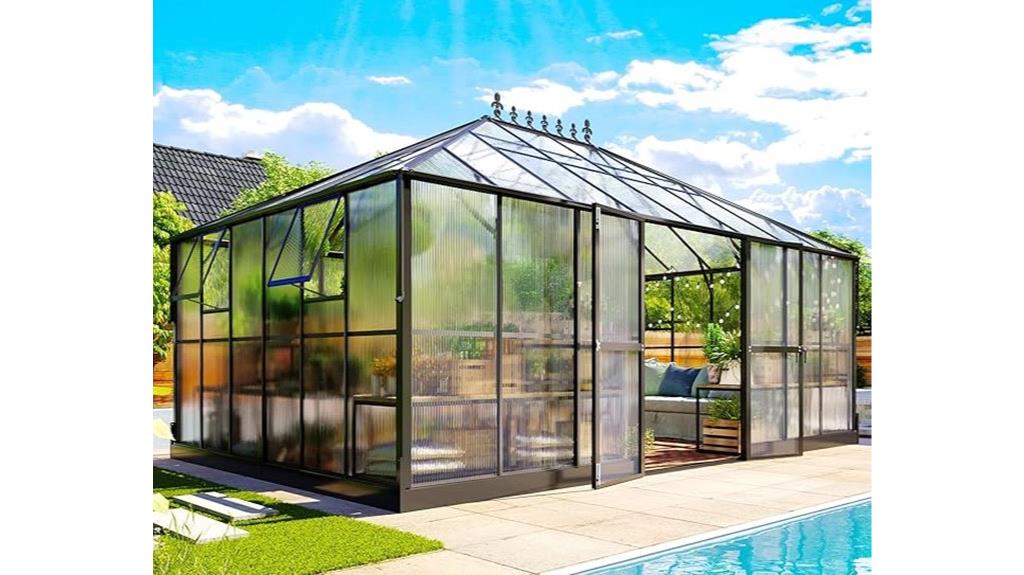 backyard polycarbonate greenhouse solution