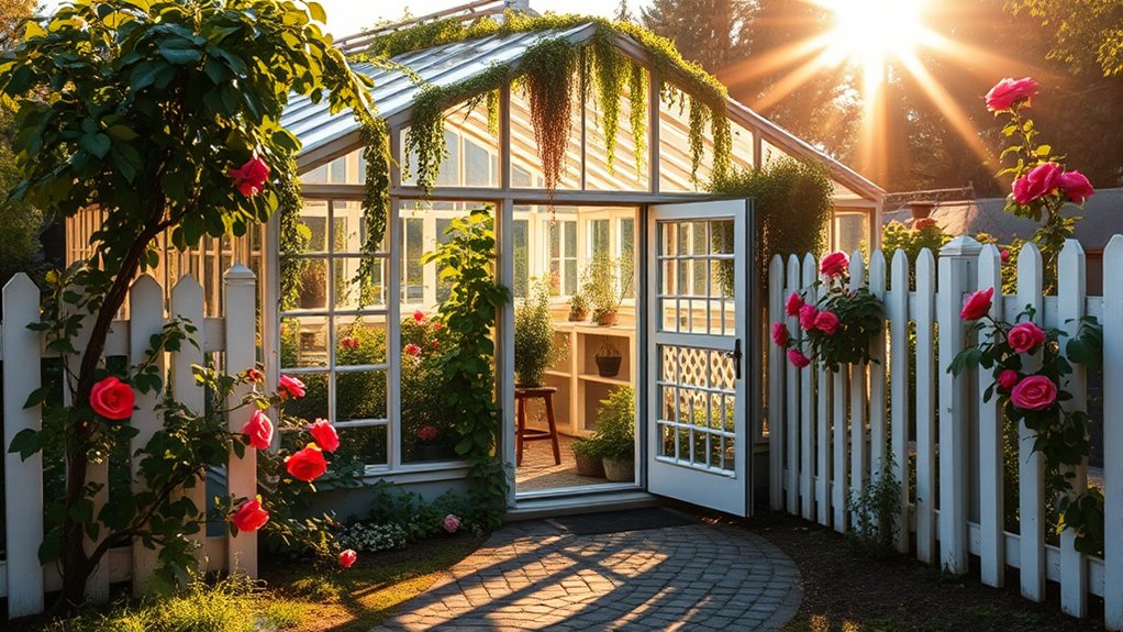 charming fenced garden area