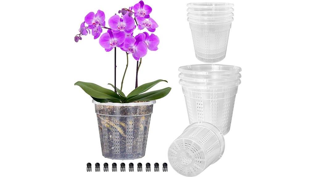 clear plastic orchid pots