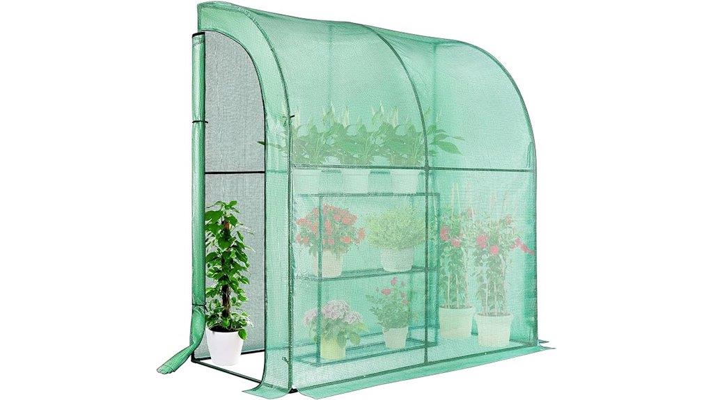 compact lean to greenhouse