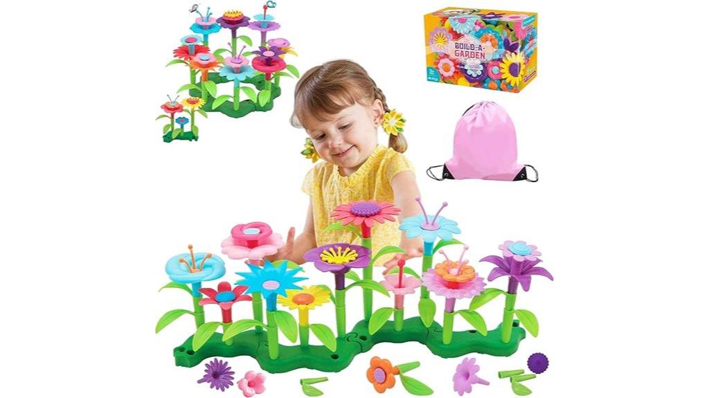 flower garden building toys