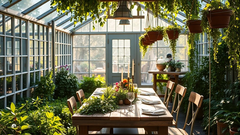 garden inspired dining spaces