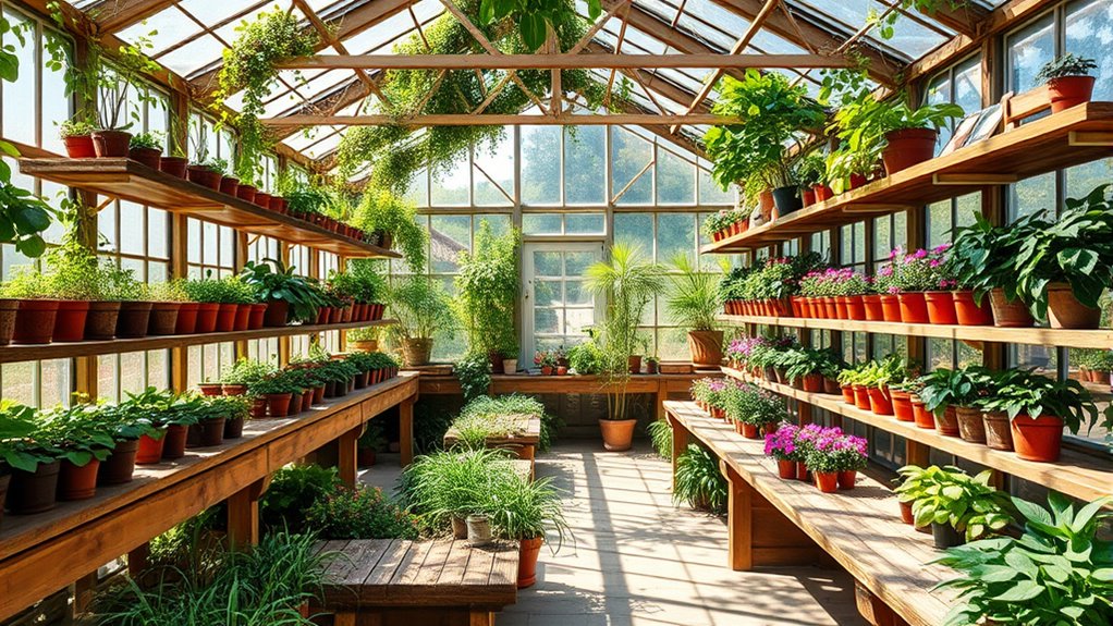 greenhouse shelving options available