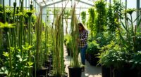 managing leggy greenhouse plants