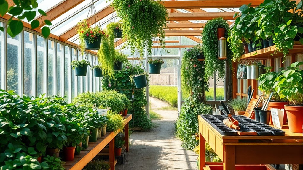 maximize greenhouse gardening space