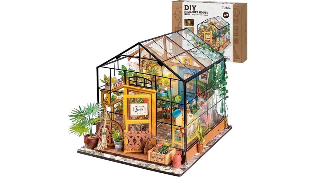 miniature dollhouse with furniture