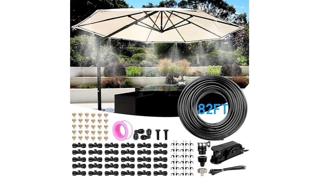 misting system with nozzles