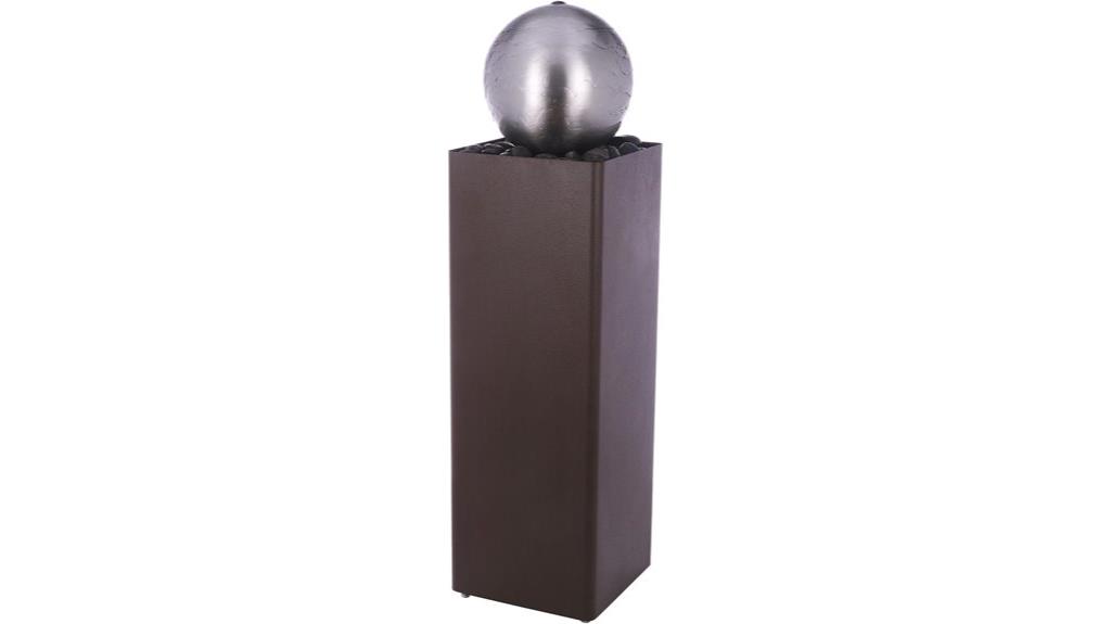 modern metal orb fountain