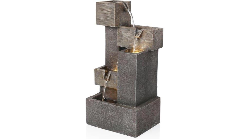multi tier led water fountain