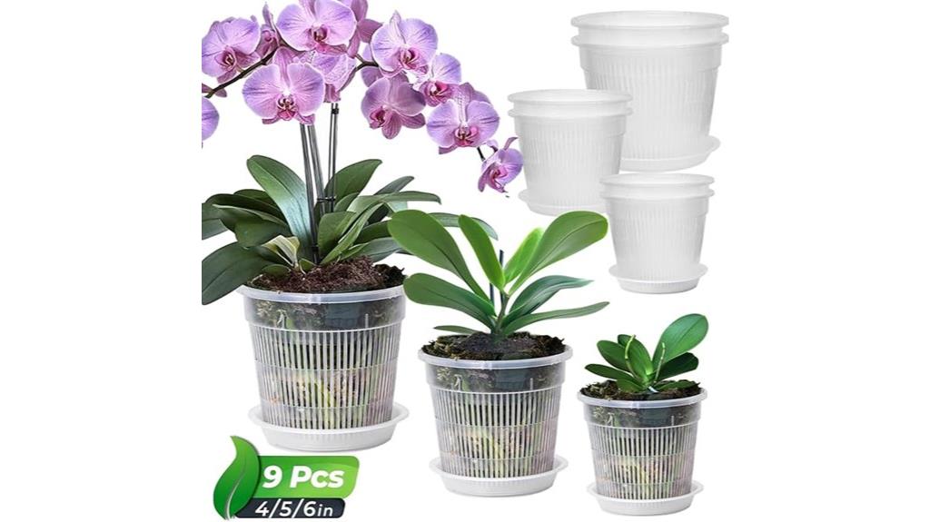 orchid pots with saucers
