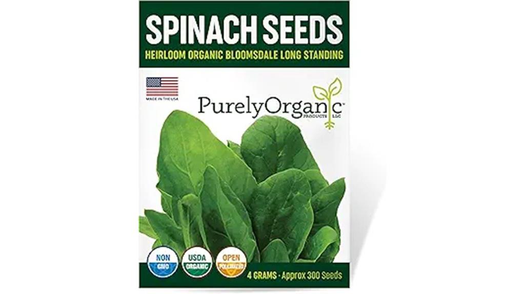 organic bloomsdale spinach seeds