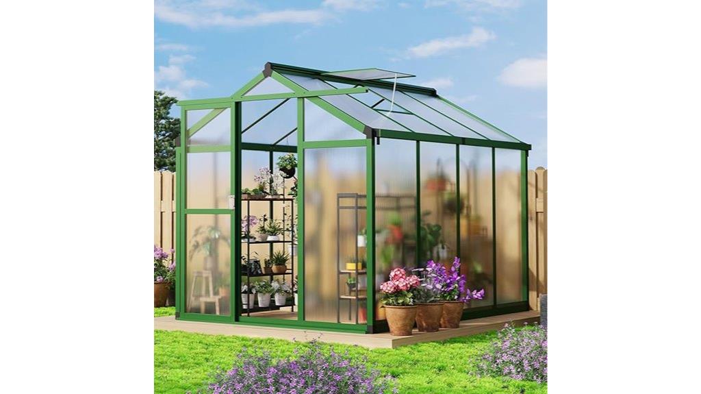 outdoor greenhouse dimensions specified