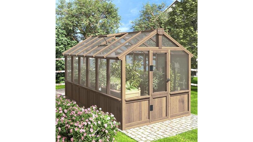 outdoor greenhouse kit size