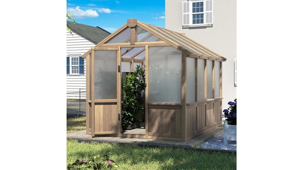 outdoor greenhouse kit size