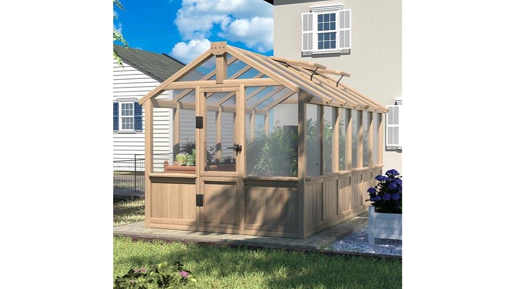 outdoor wooden greenhouse kit