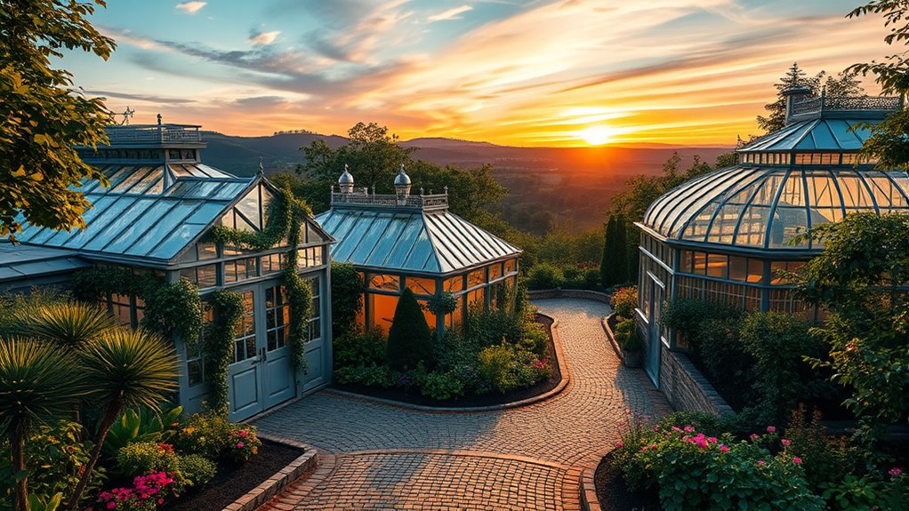 picturesque greenhouses landscapes