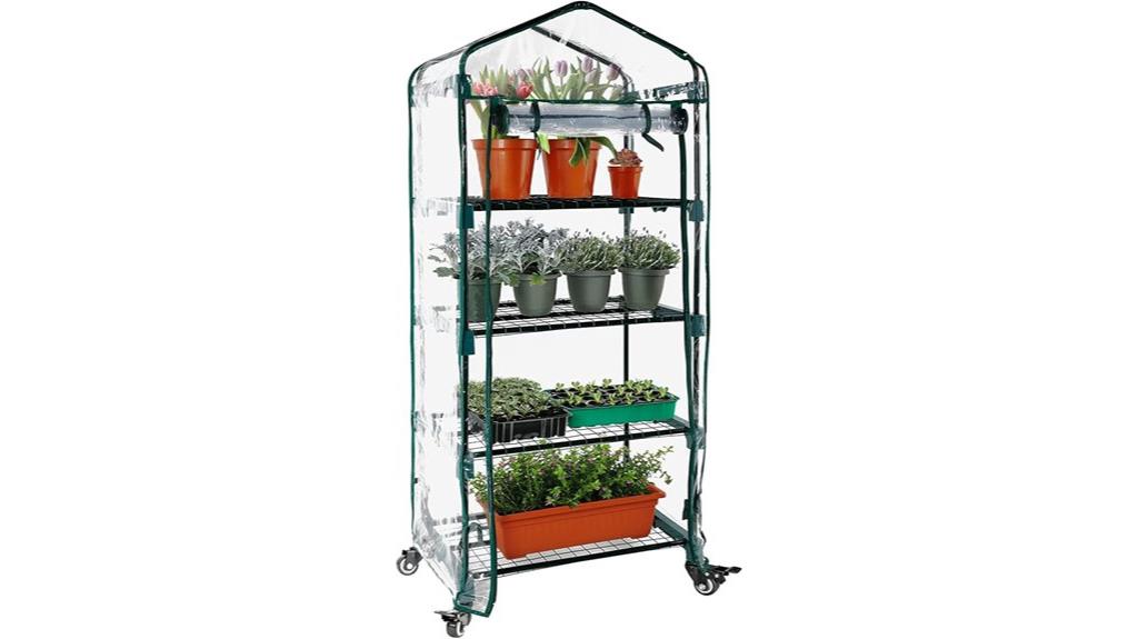portable tiered greenhouse system