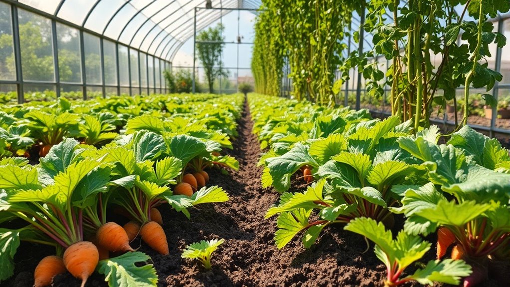root vegetables greenhouse cultivation