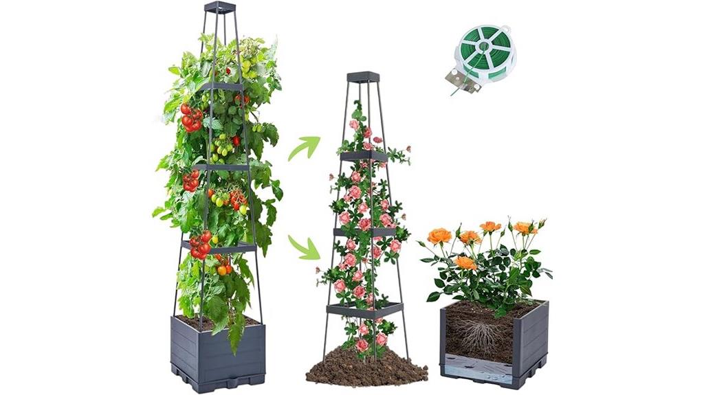 self watering climbing planter