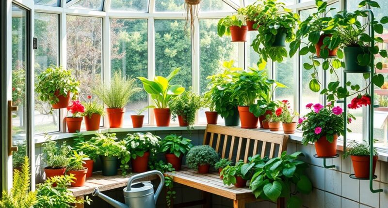 small greenhouse gardening ideas