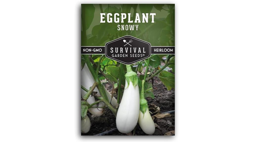 snowy eggplant seeds pack