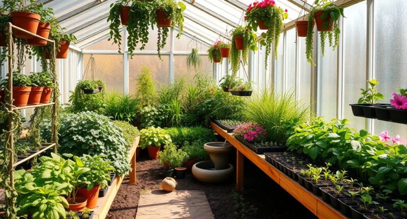 spring greenhouse gardening setups