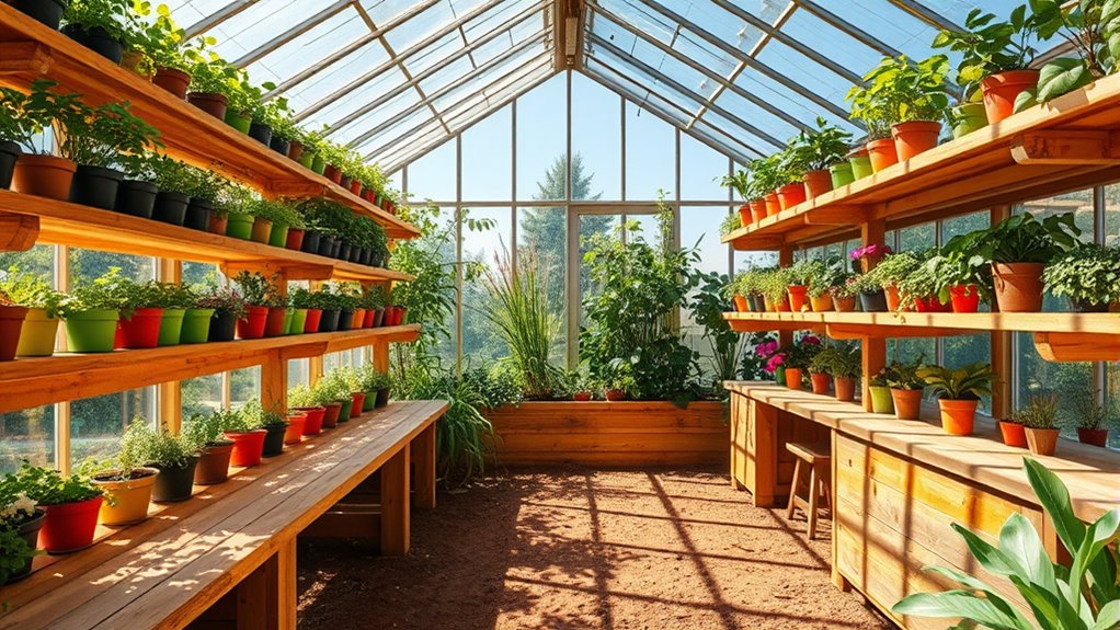 sustainable greenhouse bench design