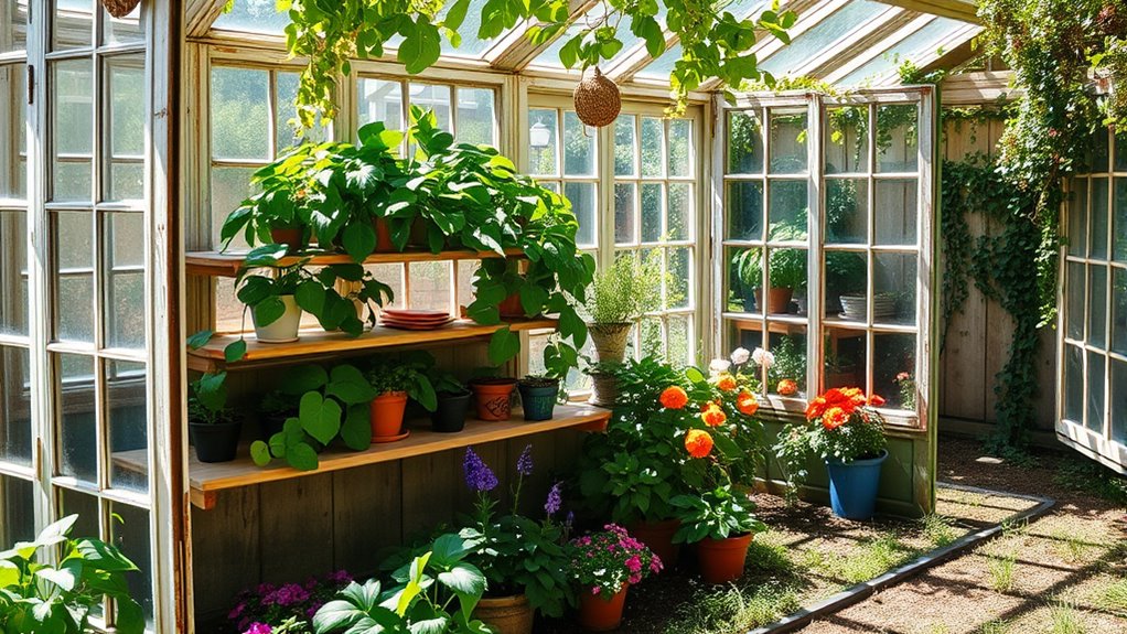 sustainable recycled window greenhouses