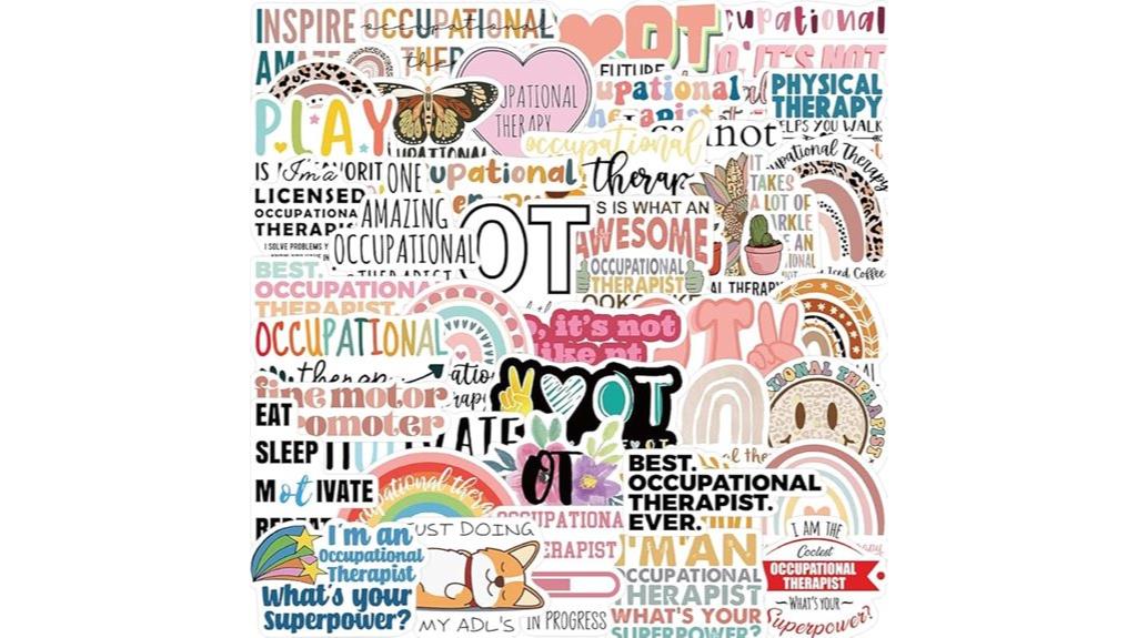 therapy themed decorative stickers