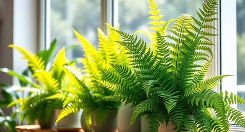 thriving indoor fern cultivation