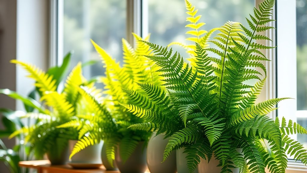 thriving indoor fern cultivation