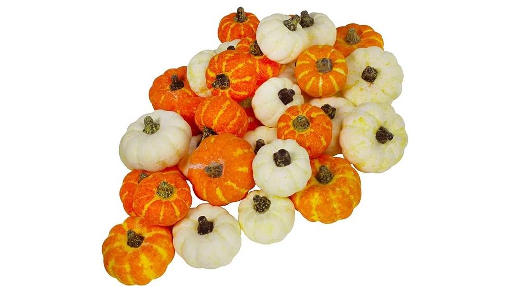 variety of decorative pumpkins