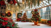 winter wonderland greenhouse decor