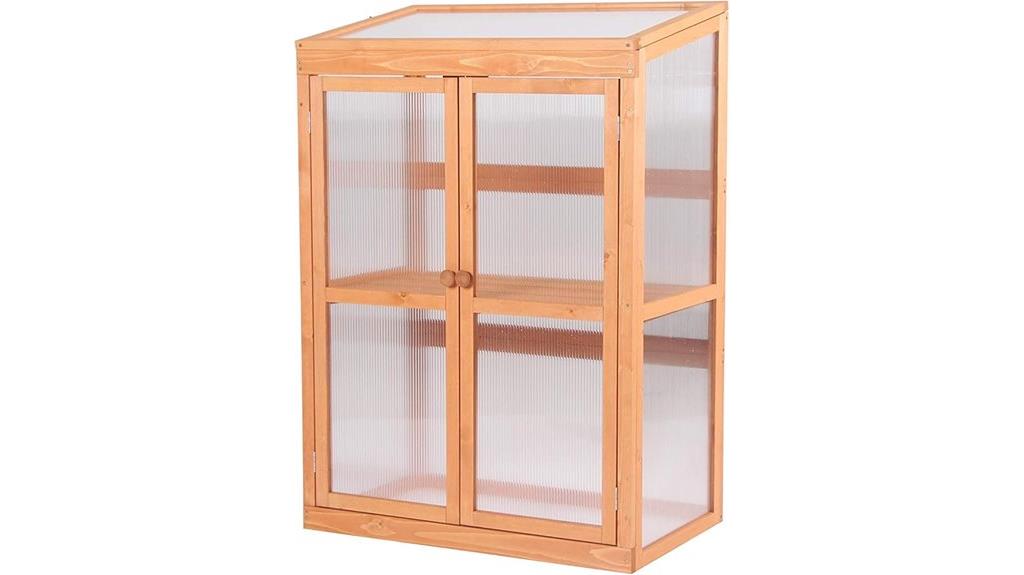 wooden cold frame greenhouse
