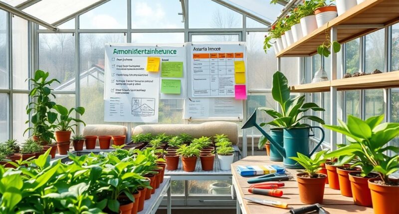 annual greenhouse maintenance checklist