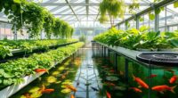 aquaponics greenhouse fish plants