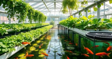 aquaponics greenhouse fish plants