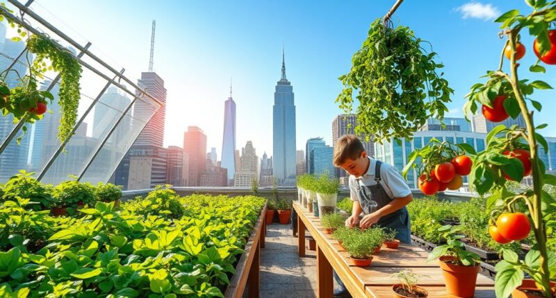 city greenhouses grow food