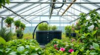 collecting rain for greenhouse