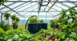 collecting rain for greenhouse