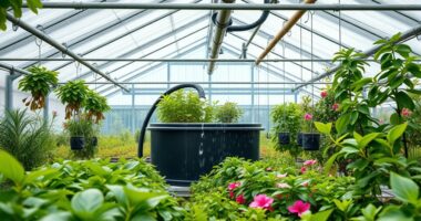 collecting rain for greenhouse
