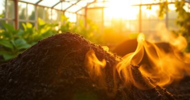 compost powered greenhouse heating