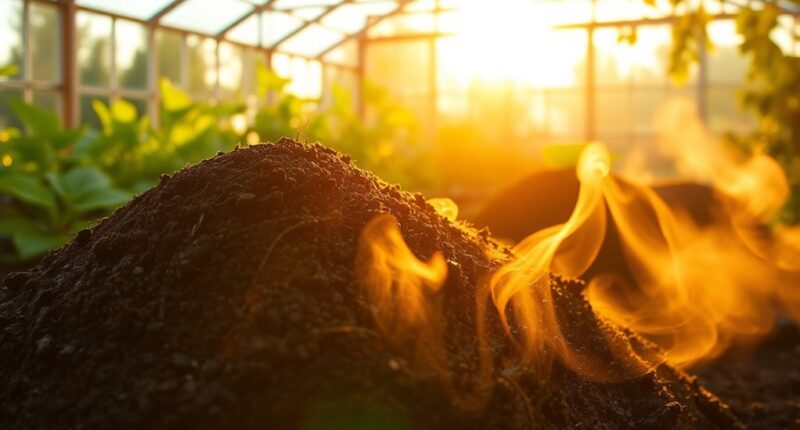 compost powered greenhouse heating