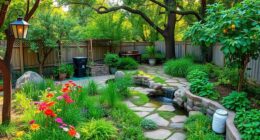 eco friendly garden oasis