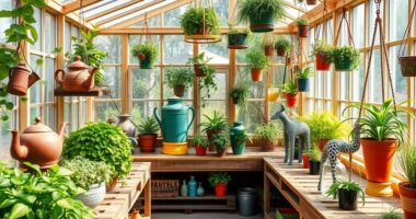 eco friendly greenhouse decorating