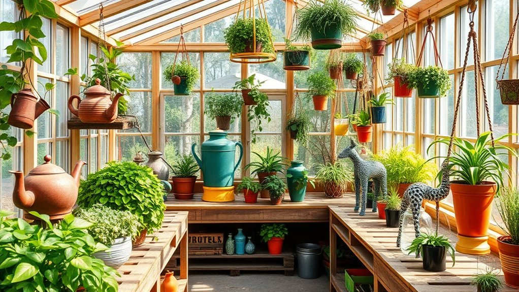 eco friendly greenhouse decorating