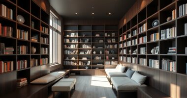 efficient shelving and seating